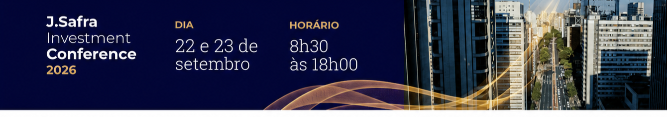 J. Safra Investment Conference 2026, dias 22 e 23 de setembro